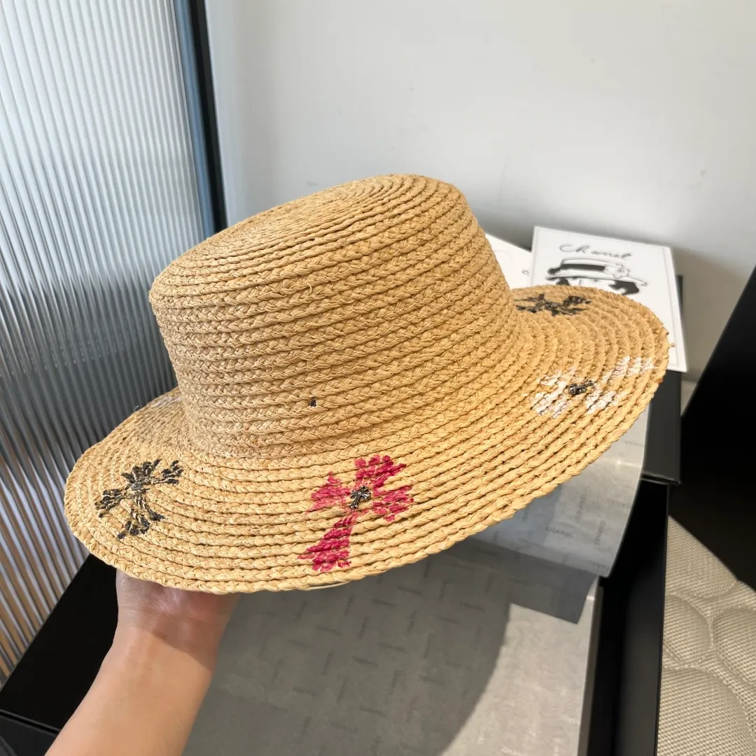 💰150¥ Crow's raffia sun hat, a must-have for summer outings, head circumference 57cm